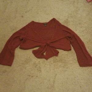 NWOT Shrug like Crop Knit Look Sweater
